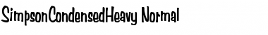 SimpsonCondensedHeavy Normal Font