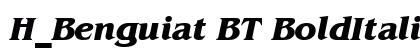 H_Benguiat BT BoldItalic Preview
