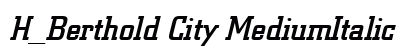 H_Berthold City MediumItalic preview