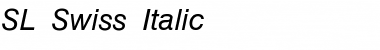 SL Swiss Italic Font