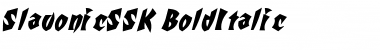 SlavonicSSK BoldItalic Font