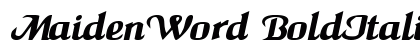 MaidenWord BoldItalic preview
