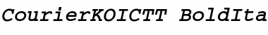 CourierKOICTT BoldItalic Font