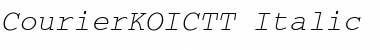 CourierKOICTT Italic Font