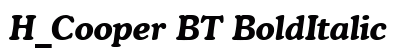 H_Cooper BT BoldItalic Preview