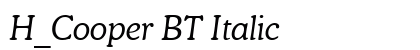 H_Cooper BT Italic Preview