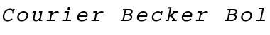 Courier Becker Bold Oblique Font