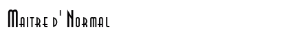 Maitre d' Normal preview