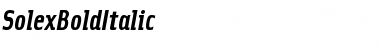 SolexBoldItalic Font
