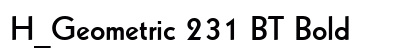 H_Geometric 231 BT Bold preview