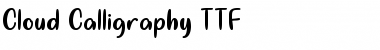 Cloud Calligraphy Font