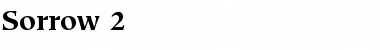 Sorrow 2 Font