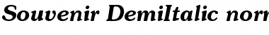 Souvenir-DemiItalic Font