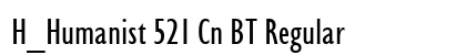 H_Humanist 521 Cn BT Regular Preview