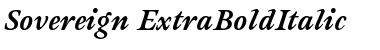 Sovereign-ExtraBoldItalic Regular Font