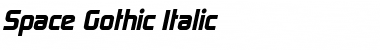 Space Gothic Italic Font