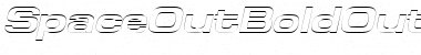SpaceOutBoldOutline Italic Font