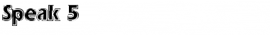 Download Speak 5 Font Download Speak 5 Font