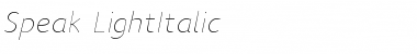 Speak-LightItalic Font