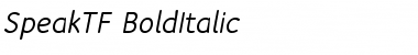 SpeakTF-BoldItalic Regular Font
