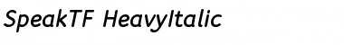 SpeakTF-HeavyItalic Font