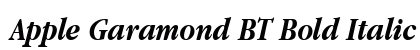Apple Garamond BT Bold Italic Preview