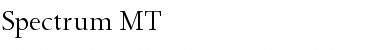 Spectrum MT Regular Font Spectrum MT Regular Font
