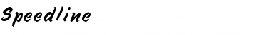Speedline Font