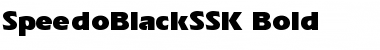 SpeedoBlackSSK Bold Font