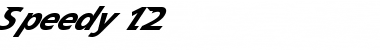 Speedy 12 Font