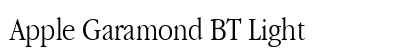 Apple Garamond BT Light preview