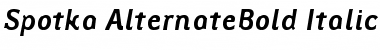 Spotka AlternateBold Italic Regular Font