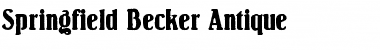 Springfield Becker Antique Font