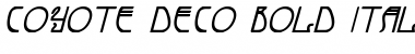 Coyote Deco Bold Italic Font