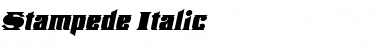 Stampede Italic Regular Font