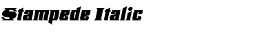 Stampede Italic Font