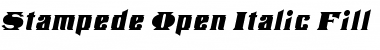 Stampede Open Italic Fill Font