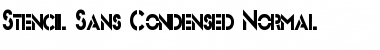 Stencil SansCondensed Font