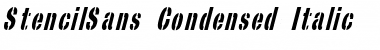 StencilSans Condensed Italic Font