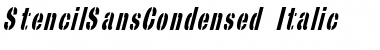 StencilSansCondensed Italic Font