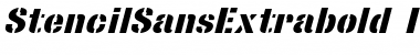 StencilSansExtrabold Italic Font