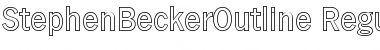 StephenBeckerOutline Font