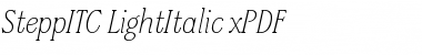 SteppITC-LightItalic xPDF Regular Font