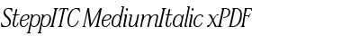 SteppITC-MediumItalic xPDF Regular Font