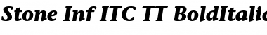 Stone Inf ITC TT BoldItalic Font