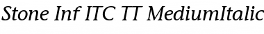 Stone Inf ITC TT MediumItalic Font