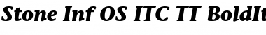 Stone Inf OS ITC TT BoldItalic Font