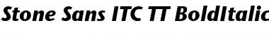 Stone Sans ITC TT BoldItalic Font