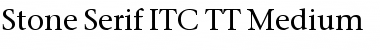 Stone Serif ITC TT Medium Font