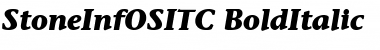 StoneInfOSITC Bold Italic Font